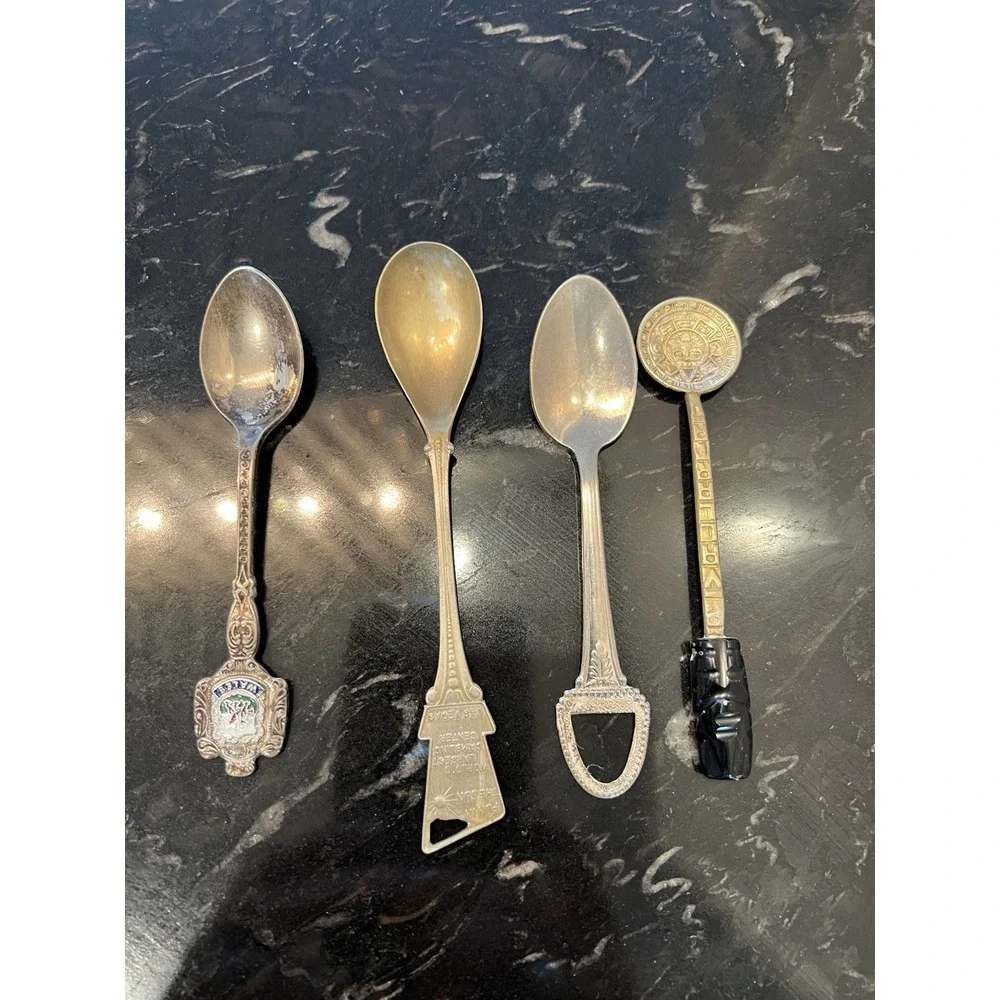 Lot of 22 Souvenir Mini Spoons US States, Europe, Japan, New Zealand